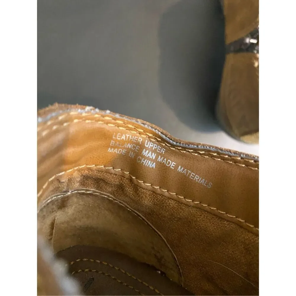BØC Born Concept Brown Leather Bootie Women’s Size 8/39